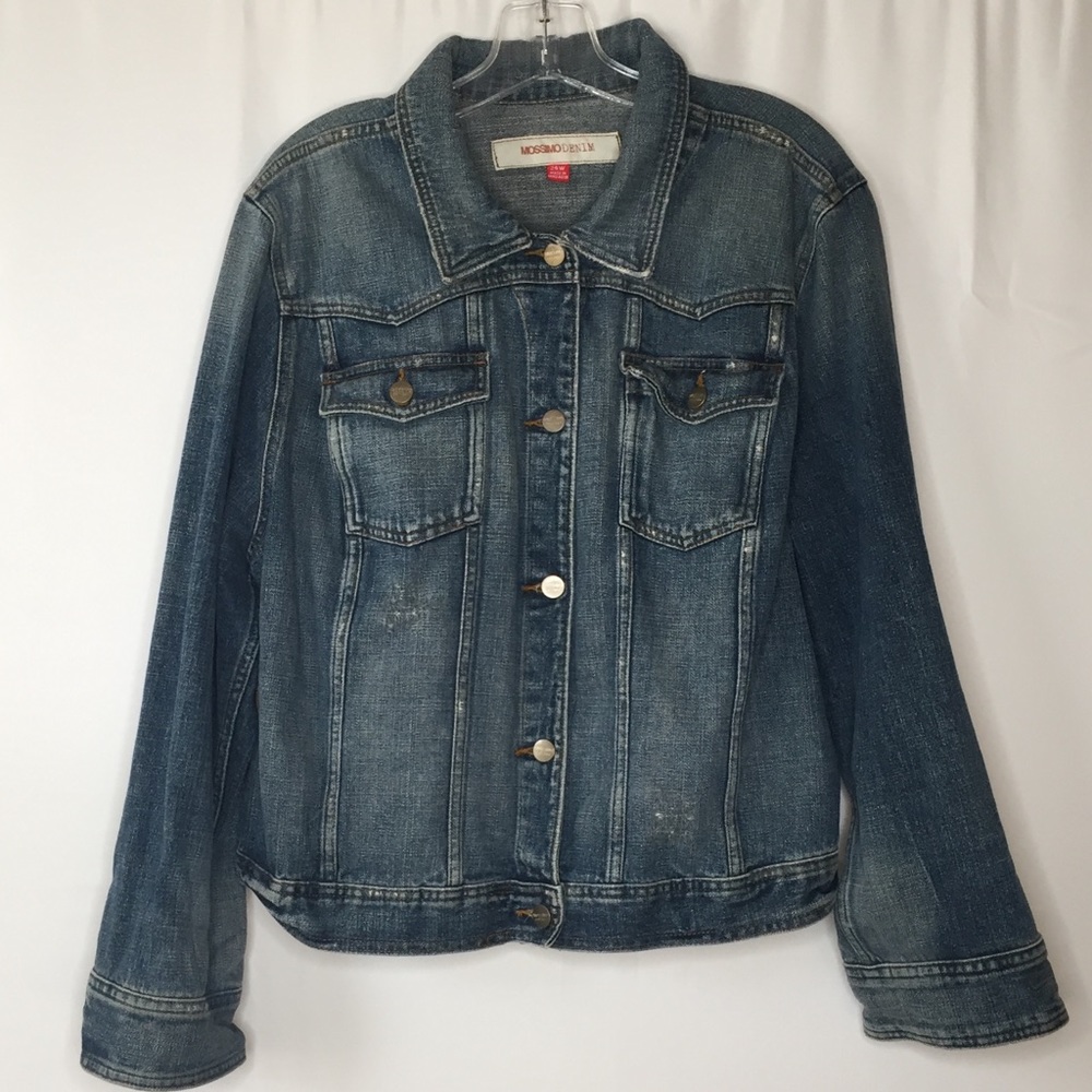 Womens Denim Distressed Jean Jacket size 24W